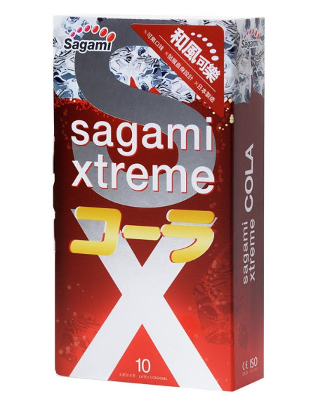 Ароматизированные презервативы Sagami Xtreme Cola - 10 шт. Ароматизированные презервативы Sagami Xtreme Cola - 10 шт.