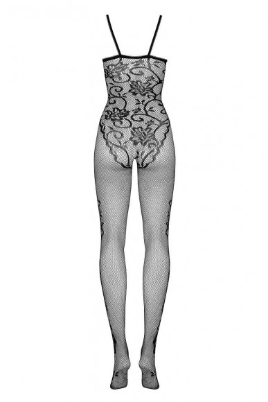 Полупрозрачный кэтсьюит с цветочным узором и интимным доступом Полупрозрачный кэтсьюит с цветочным узором и интимным доступом