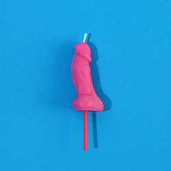 Розовая свеча на торт в форме фаллоса - 4,5 см. Розовая свеча на торт в форме фаллоса - 4,5 см.