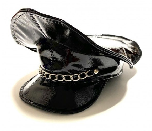 Строгая и сексуальная фуражка из эко-кожи Строгая и сексуальная фуражка из эко-кожи