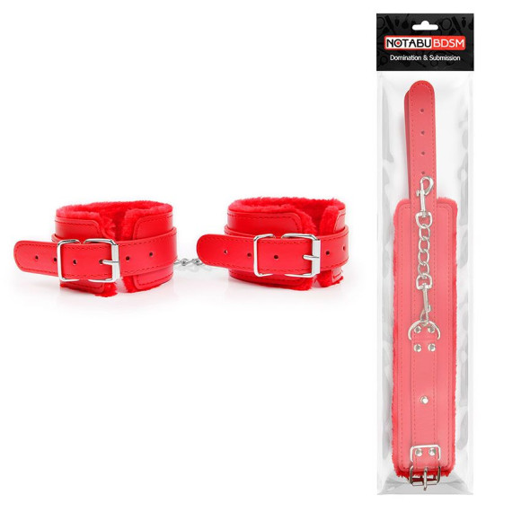 Красные мягкие оковы на регулируемых ремешках Красные мягкие оковы на регулируемых ремешках
