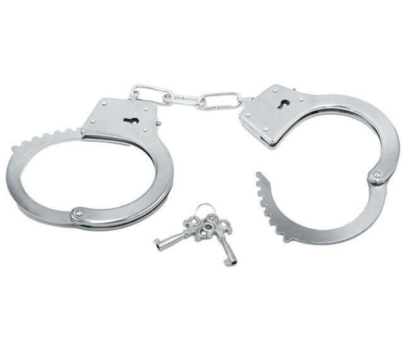 Классические металлические наручники с ключиками Классические металлические наручники с ключиками