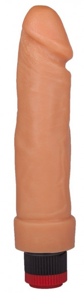 Гелевый вибратор телесного цвета - 20,5 см. Гелевый вибратор телесного цвета - 20,5 см.