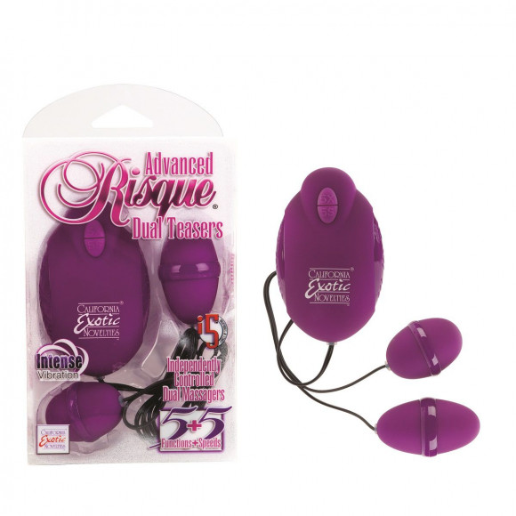 Фиолетовый двойной вибростимулятор ADVANCED RISQUE DUAL TEASERS Фиолетовый двойной вибростимулятор ADVANCED RISQUE DUAL TEASERS