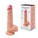 Телесный фаллоимитатор с розовой головкой - 19 см. Телесный фаллоимитатор с розовой головкой - 19 см.