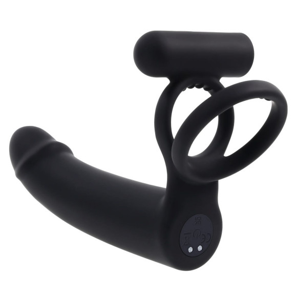 Черная вибронасадка для двойного проникновения Full Swing Черная вибронасадка для двойного проникновения Full Swing