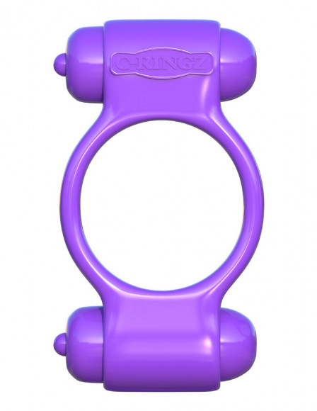 Фиолетовое эрекционное кольцо с 2 виброэлементами Magic Touch Couples Ring Фиолетовое эрекционное кольцо с 2 виброэлементами Magic Touch Couples Ring