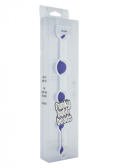 Тёмно-фиолетовая анальная цепочка FUNKY BUTT BEADS 