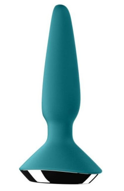 Бирюзовая анальная пробка с вибрацией Satisfyer Plug-ilicious 1 - 13,5 см. Бирюзовая анальная пробка с вибрацией Satisfyer Plug-ilicious 1 - 13,5 см.